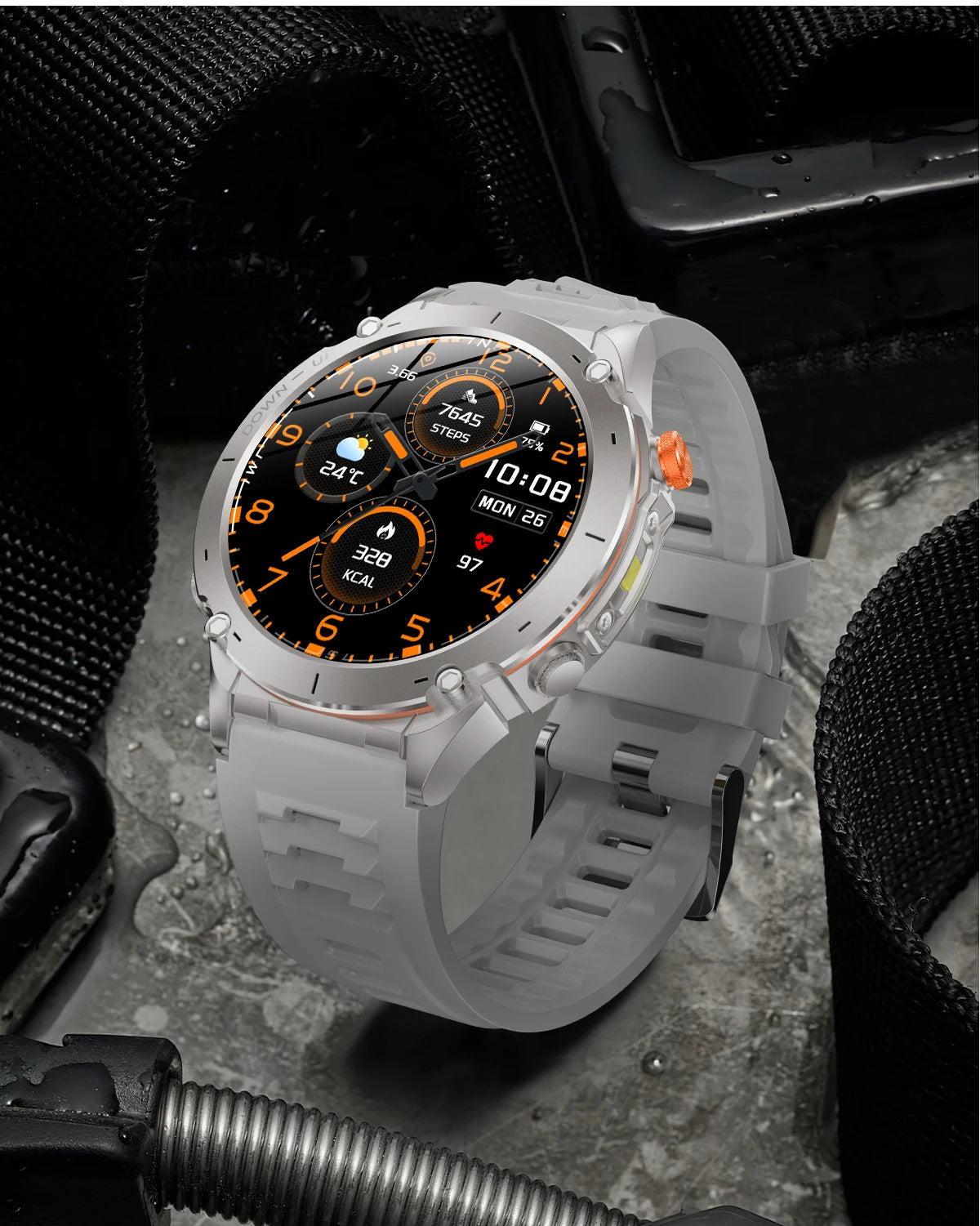Men New Outdoors Sports Military GPS SmartWatch 10ATM Waterproof 730mAh High Battery Compass NFC HD Call For Huawei Xiaomi Watch