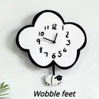 Swaying Cloud Cartoon Mute Clock Living Room Children's Room Swing Wall Clock Home Decoration Modern Simple Clock