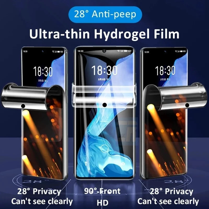 3Pcs For Privacy Hydrogel Film Xiaomi Redmi Note 13 4G Screen Redmi Note 13 Pro 5G Redmi Note 13 Pro Screen Protector Film