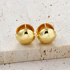 2025 Gold Silver Color Ball Round Simple Hight Quality Luxury Earrings Punk Geometric Stud Earrings For Women Party Jewelry Gift