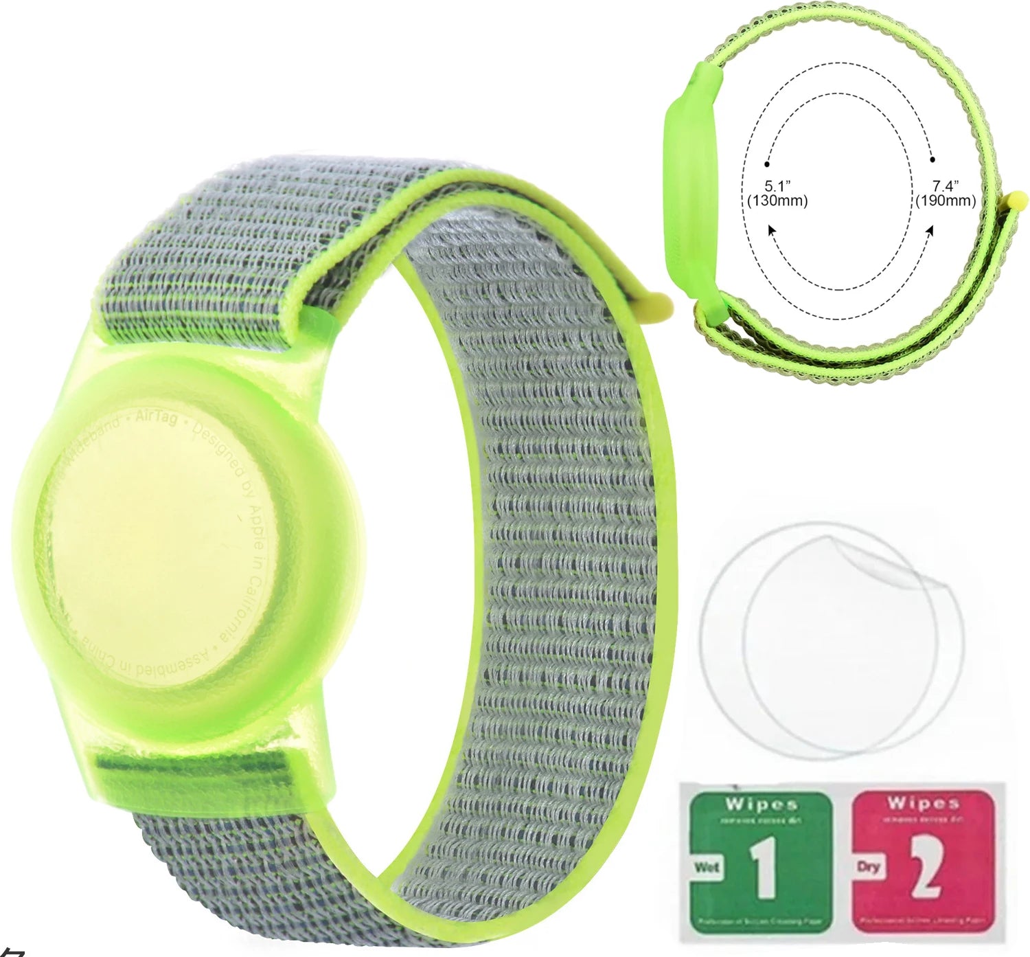 Airtag Bracelet for Kids Waterproof, Silicone Wristband Case Cover for Anti-lost Band StraP Hidden Accessories for Toddler Child