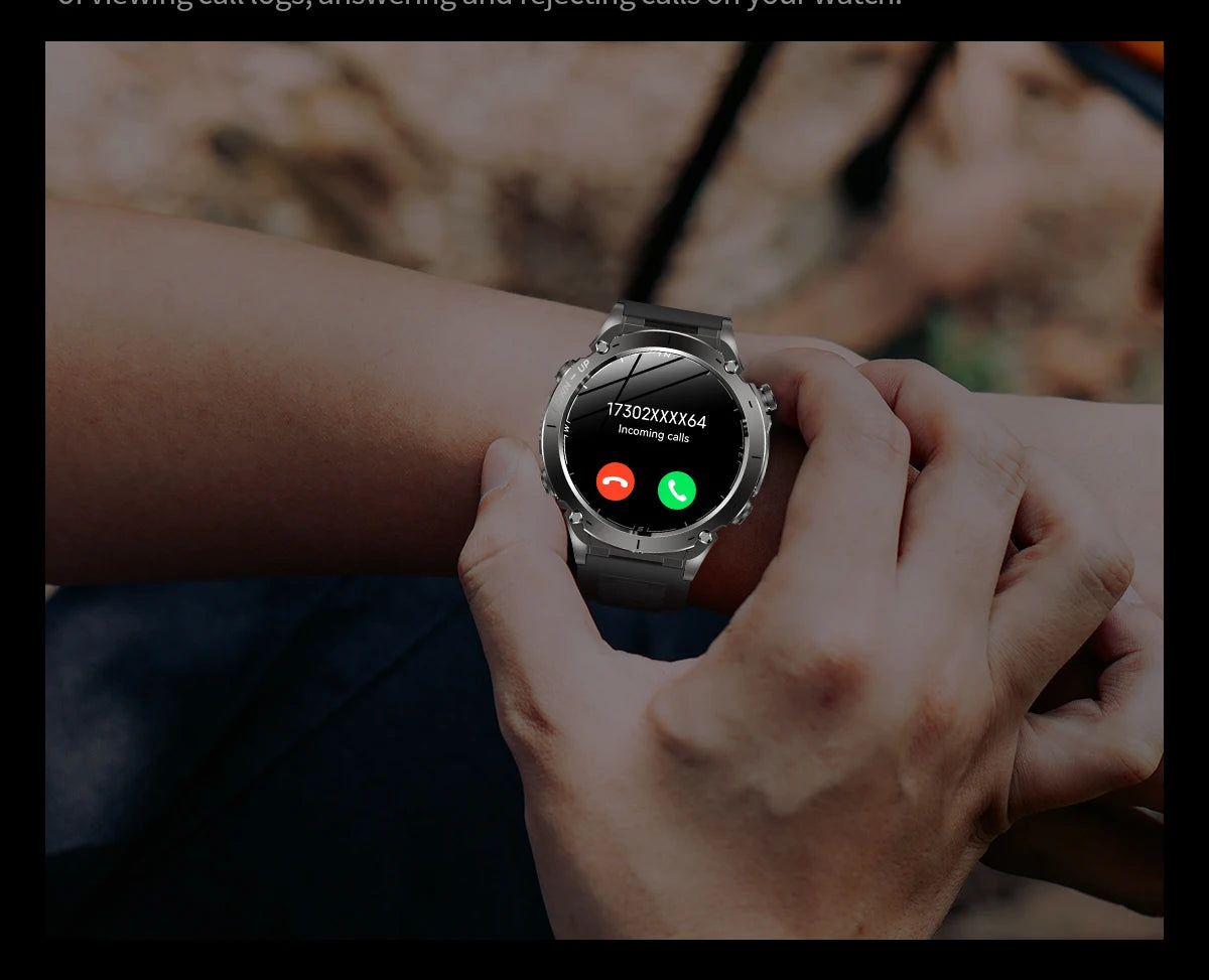 Men New Outdoors Sports Military GPS SmartWatch 10ATM Waterproof 730mAh High Battery Compass NFC HD Call For Huawei Xiaomi Watch