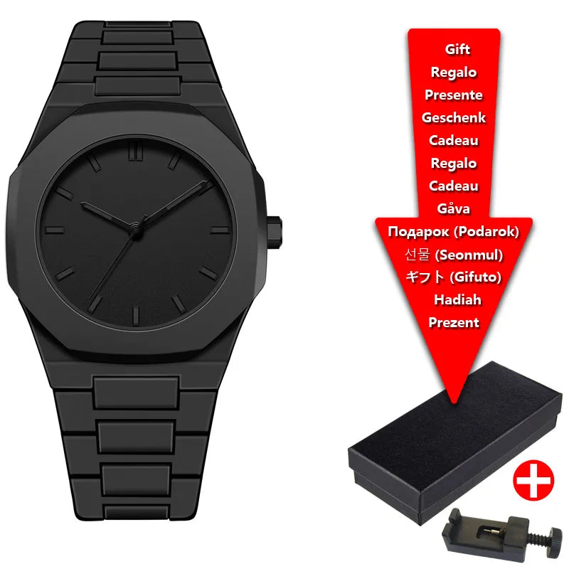 Creative Black and White Sketching Fashion Brand Men's Quartz Watch Casual Plastic Strap Waterproof Calendar Women's Watch