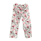 Sanrio Hello Kitty Fleece Coral Pajama Pants Soft Trousers Women Casual Home Trousers Kawaii Anime Cartoon Birthday Gift