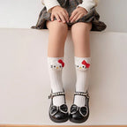 Kuromi Melody Cinnamoroll Kitty Cat Sanrio Socks for Children's Girls Cartoon Kawaii Korean Style Mid-Tube Trendy Student Socks