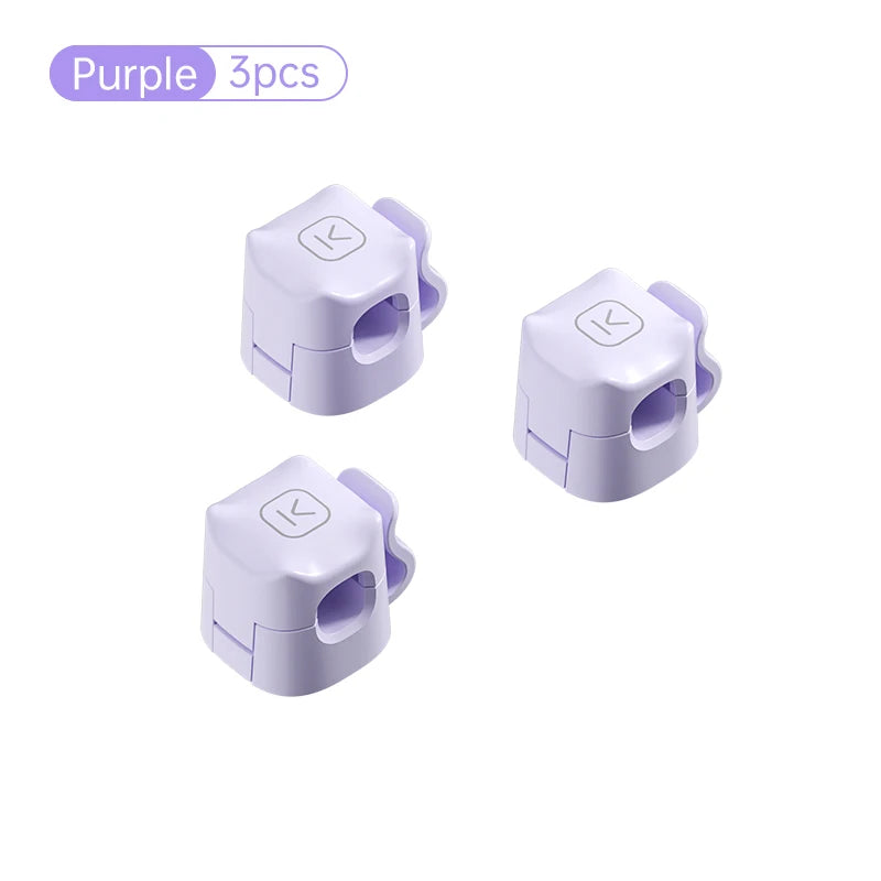 KUULAA 3/6 Pcs Cable Clip Cable Holder Adhesive Wire Keeper Cord Cable Organizer for Home Office Under Desk Management
