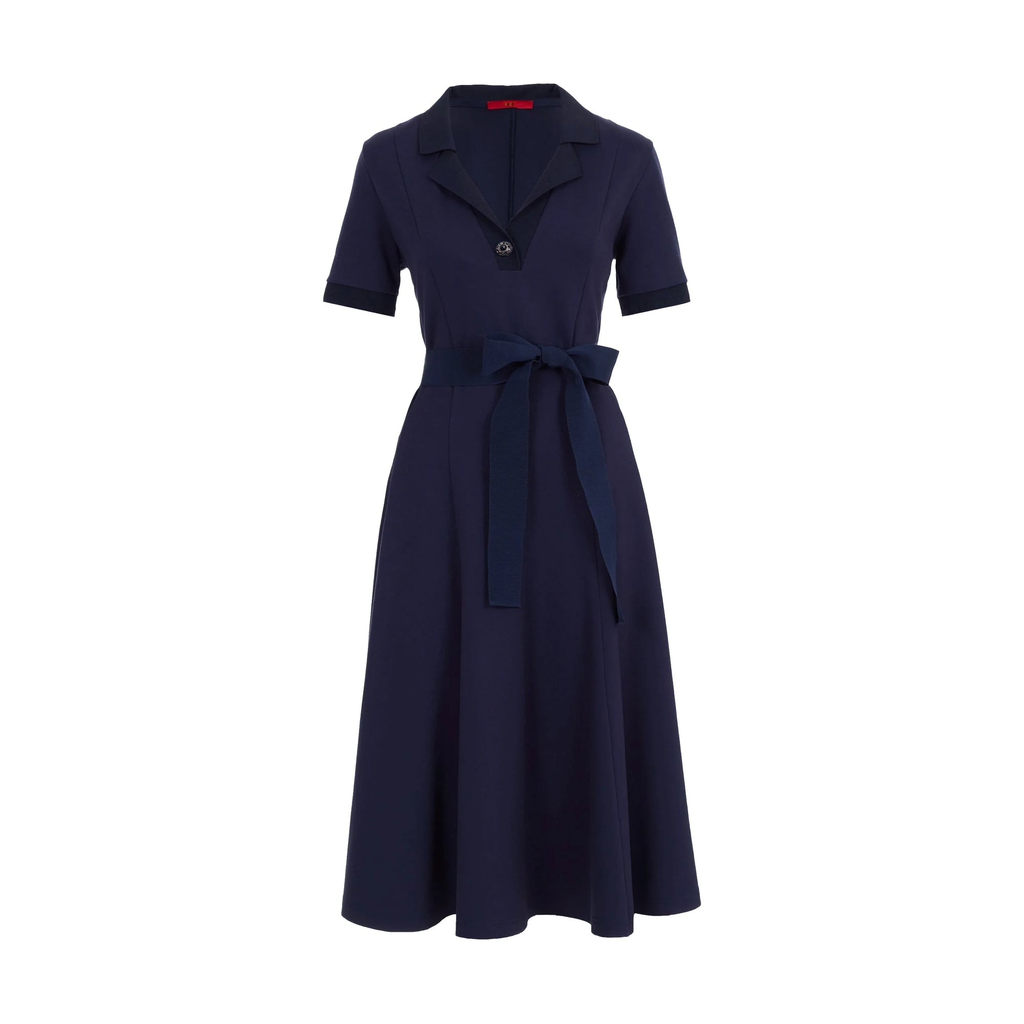 2025 Short-Sleeved Casual Midi Dress Summer Clothes Fashion Casual Office Lady Dresses for Women Vestidos