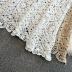 Boho Holiday Long Skirts Women Crochet Hollow Out Female Trumpet Skirt Ladies Elegant Lace Patchwork Summer Skirt Dropshipping