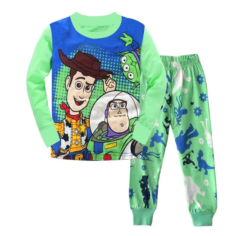 New Children's Pyjamas Iron Man Set Kids Sleepers The Hulk Set Boys Girls Cartoon Long Sleeve Sleepwear 2-7T sets