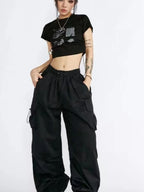 Bla Summer Thin Wide Leg Workwear Pants Qui Dry Jazz Dance Loose Fit Sports Casual Straight Leg Trousers for Women