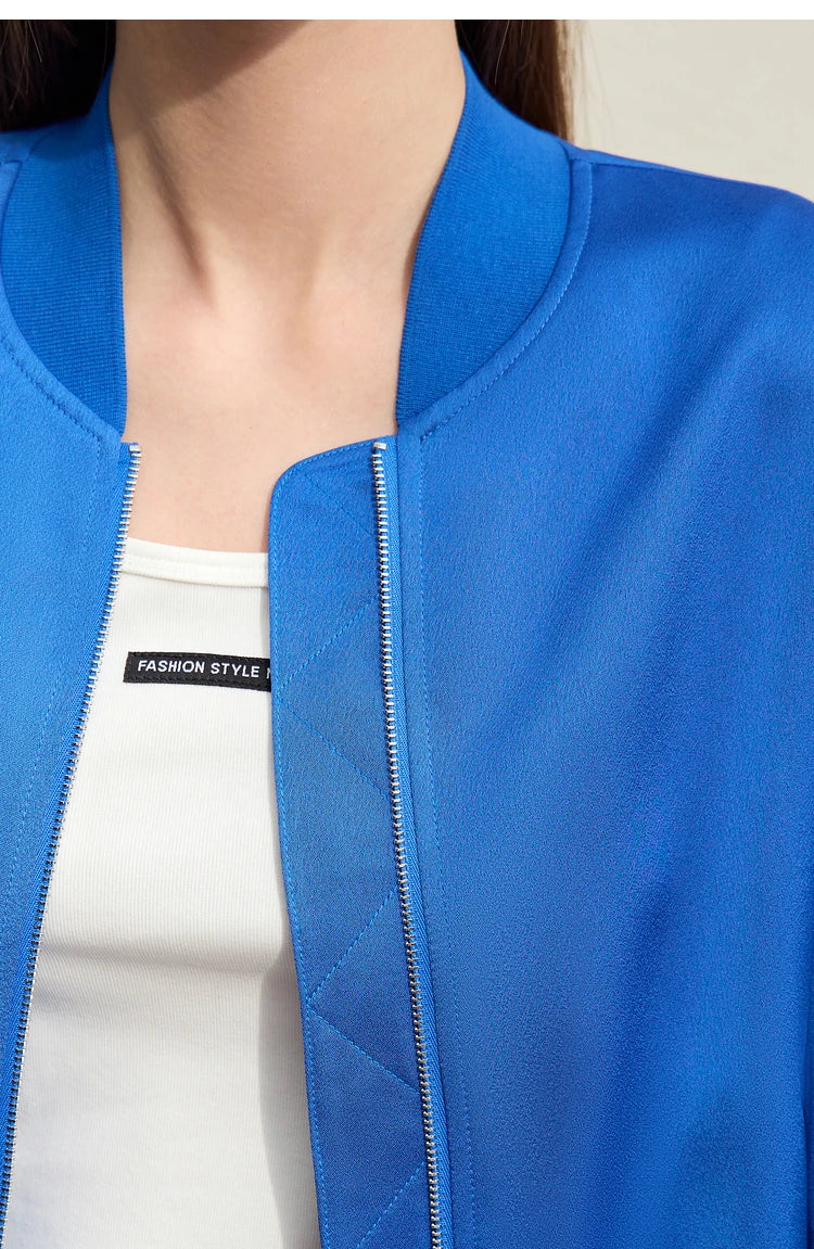 AMII Minimalism Jacket Woman Baseball Jacket Embroidery Letter Zipper 2023 Spring New Casual Women's Clothes Female Top 72331004