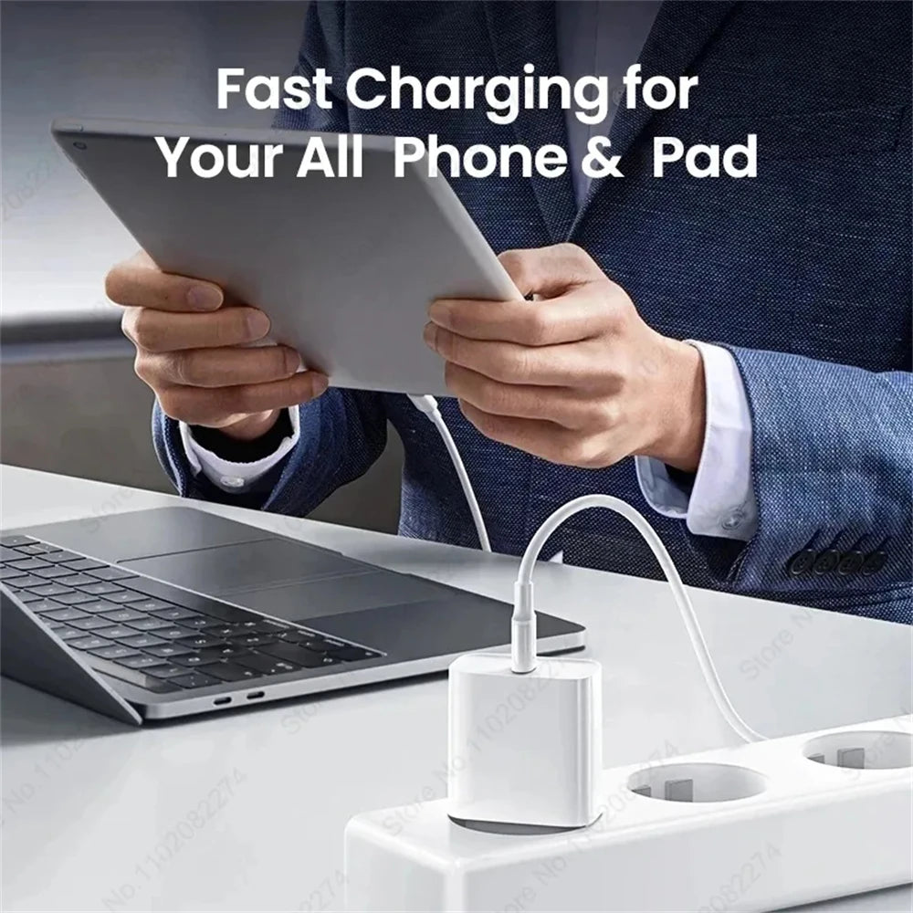 Original PD 40W Fast Charger For iPhone 15 11 12 13 14 16 Pro Max Charging Cable For iPhone USB Type C Charger Phone Accessories