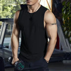 Summer men's gym fashion vest fitness training clothes quick drying loose fit sleeveless shirt men's sports basketball vest top