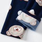 2-piece 2024 new autumn children's cute bear long-sleeved trousers suit boy leisure and comfortable home cover girl Joker pajama
