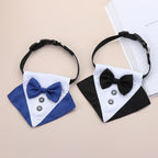 For Large and Medium Dogs Tuxedo Dog Suit and Bandana Set Dogs Tuxedo Suit Dog Prince Bow Tie Shirt Formal Dog Weeding Attire