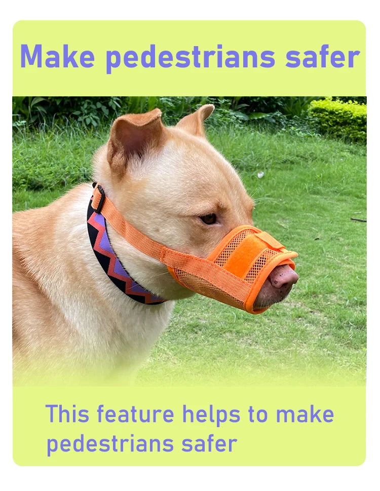 Dog muzzle Prevents biting barking and accidental eating prevents slipping off fits small medium large dogs adjustable