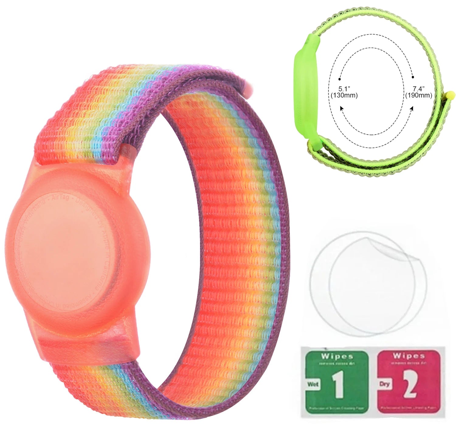 Airtag Bracelet for Kids Waterproof, Silicone Wristband Case Cover for Anti-lost Band StraP Hidden Accessories for Toddler Child