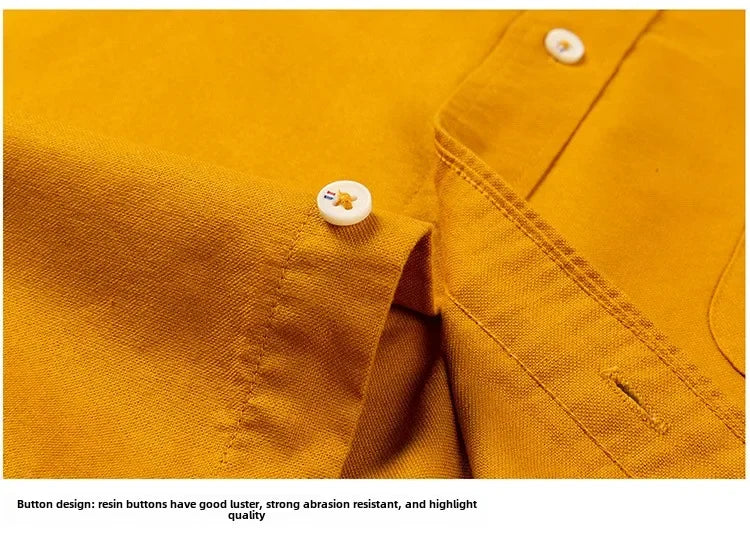 2025 Cotton Stand-up Neck Oxford Spinning Anti-wrinkle Casual  Spring  Autumn New Men's Shirt Jackets  Long Sleeve Shirt Men's