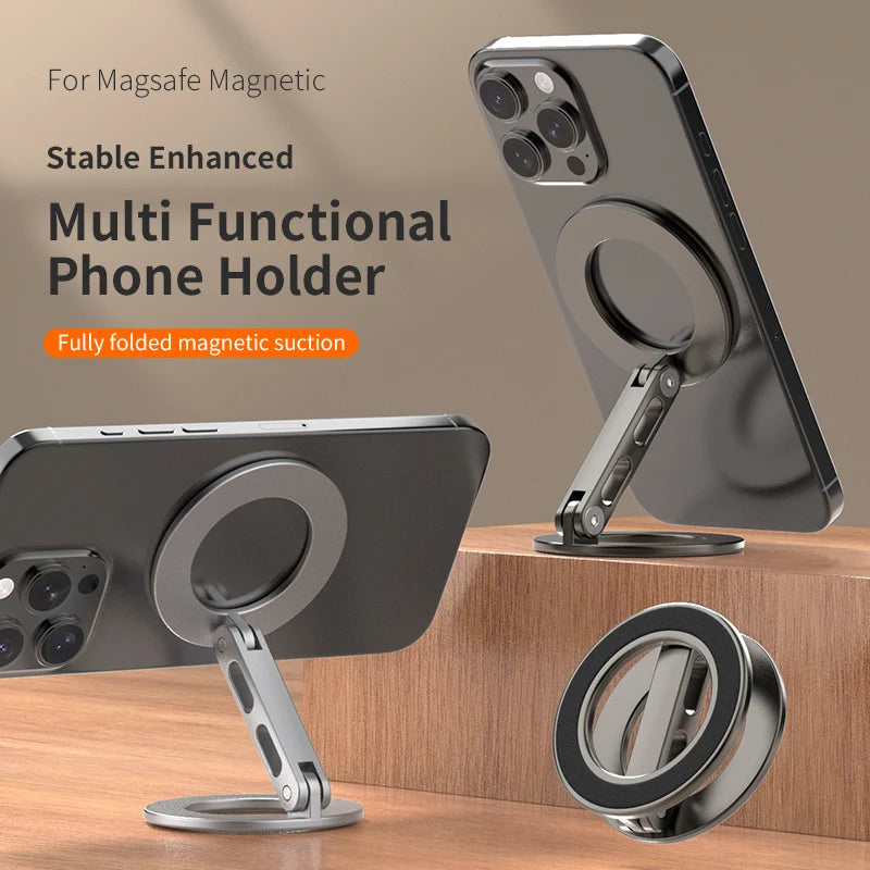 Double Magnetic Cell Phone Ring Holder Compatible with iPhone 16 12 13 12 eries MagSafe Removable Cell Phone Grip tablet ipad