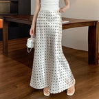 Spring 2025 High-Waisted Hoop Skirt Women's Vinegar Slimfish Tail Skirt A- Line Flared Hip Covering Long Dress
