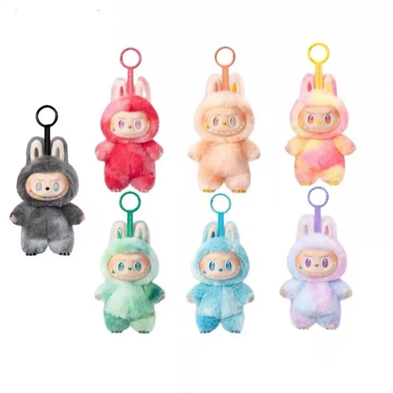 Bubble cloth vinyl blind box version 3.0 three-generation plush doll fashion tide play cute birthday gift pendant keychain.