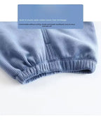 Autumn/winter Children's Fleece-lined Corduroy Pants Stylish Embroidery Casual Warm Trousers For Boys Girls