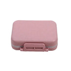 3 Grids Organizer Container For Tablets Travel Pill box With Seal Ring Small Box For Tablets Wheat Straw Container For Medicines