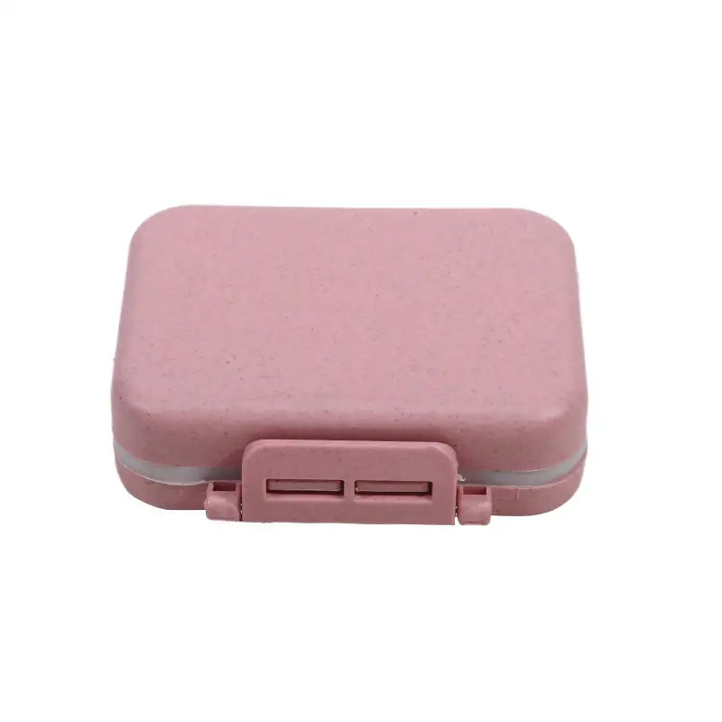 3 Grids Organizer Container For Tablets Travel Pill box With Seal Ring Small Box For Tablets Wheat Straw Container For Medicines