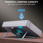Aluminum Laptop Cooling Stand Laptop Cooling Pad With Adjustable Height,Foldable Frame,USB Power Notebook Risers Holder