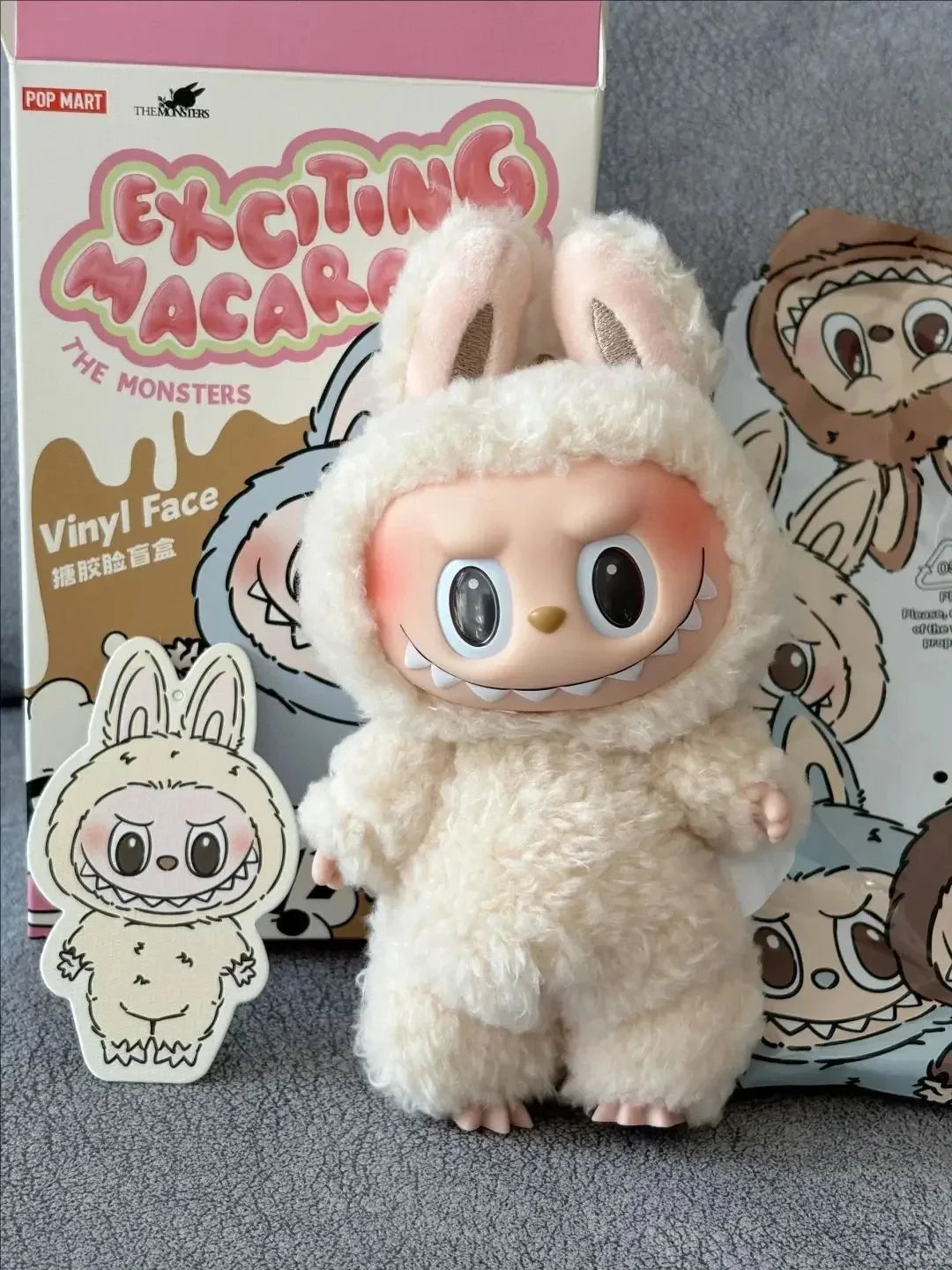 New Generation Labu Monsters Heartbeat Macaron Enamel Face Tabletop Ornament Plush Series  Keychain Birthday For Kid  Decoration