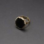 Natural Semi Precious Stones Irregular Crystal Druzy Rings Reiki Healing Embryo Agate Jewelry Accessories Party Gifts for Women