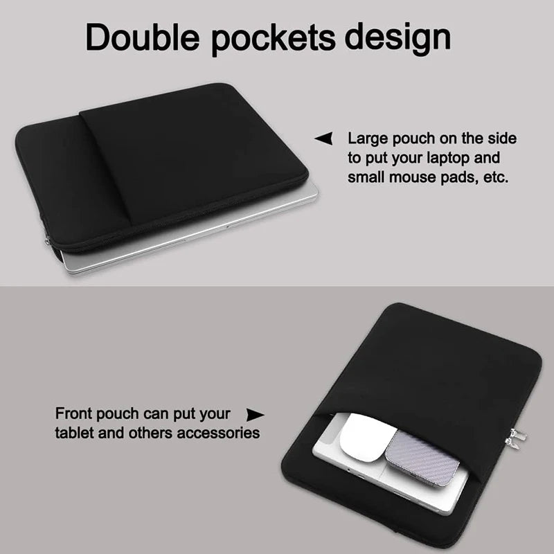 Laptop Case Notebook Sleeve Soft Laptop Cover Bag 11"12"13"14"15.6"for Macbook Air Pro Retina Xiaomi Huawei Matebook Dell Pouch