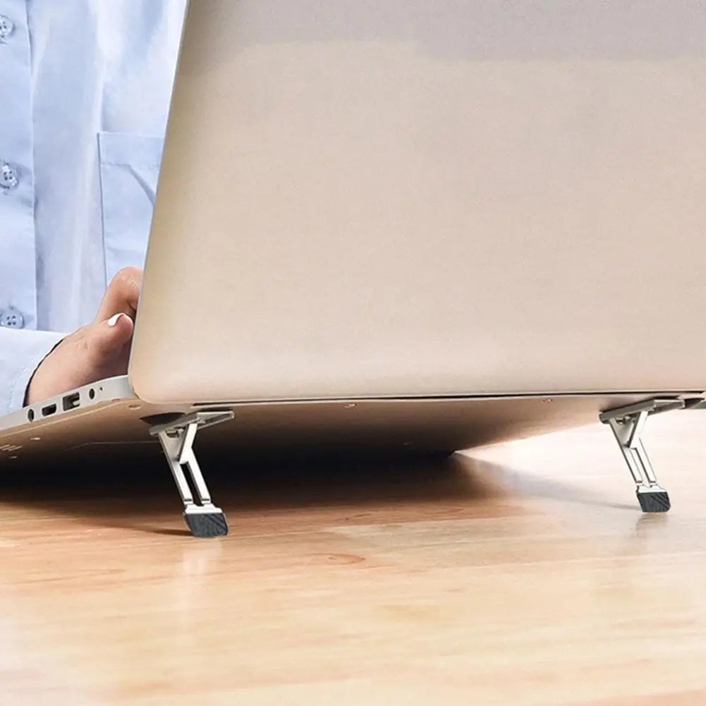 Laptop Stand Aluminum Alloy Mini Folding Holder 3 Height Adjustment Notebooks Bracket Accessories For Macbook Smart Phone
