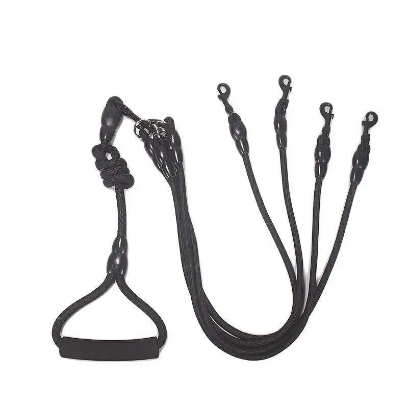 3 Way Dog Leashes for Walking 2/3/4 Dogs Pets Nylon Braided Rope No Tangle Dog Leashes for Small Dogs Dual Three Dogs Leash