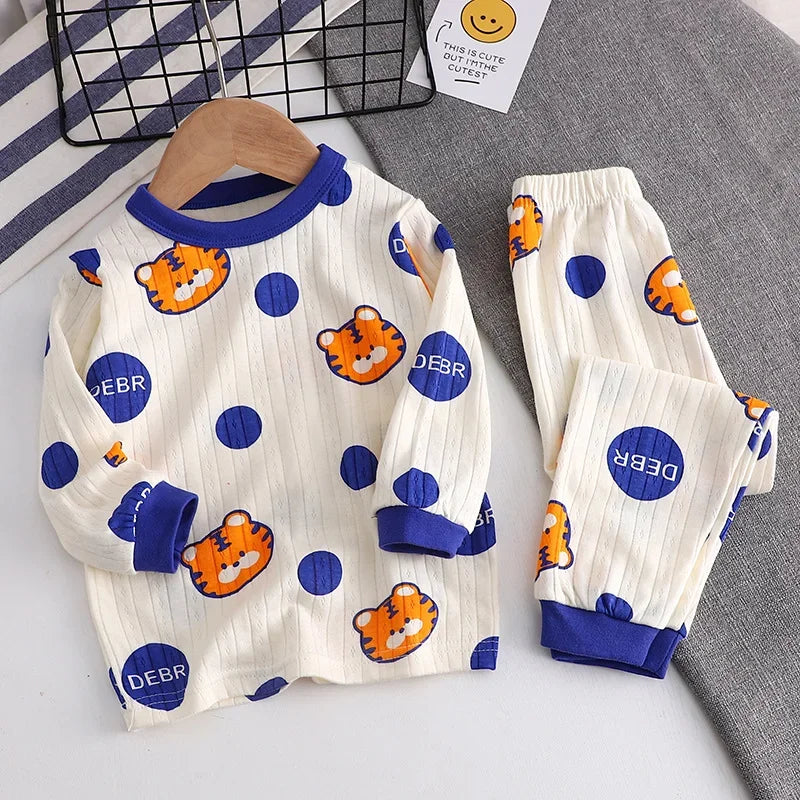 Autumn Baby Clothes Children Loungewear Long Sleeve Pajamas for Cute Deisgn Lightweight Comfortable Fabric Sleepwear Outfit