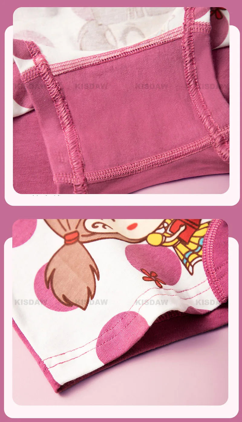 Multipack Girls Panties Lovely Character Pattern Cartoon Girls Boxer Briefs Soft Cotton Kids Underwear Washable Children Boxers