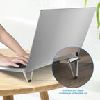 2Pcs Desktop Foldable Laptop Stand Base Portable Small Metal Base Universal Anti-Slip Stand Adjustable Notebook Cooling Holder
