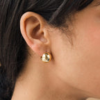 2025 Gold Silver Color Ball Round Simple Hight Quality Luxury Earrings Punk Geometric Stud Earrings For Women Party Jewelry Gift