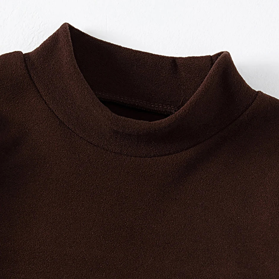 1/3 Piece Children's Mid-collar Bottoming Shirt in Autumn And Winter Solid Color Joker Girls' Long sleeve T-shirt Boys' Casual S