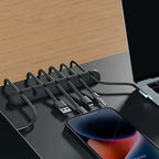 Self-Adhesive Power Cord Cord Manager Fixed Chuck Plug Mouse Cable Headset Winder Mobile Phone Data Cable Card Silicone Desktop