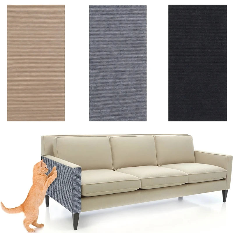 Cat Scratching Mat Self-Adhesive Trimmable Carpet Cat Scratching Post Carpet for Anti-scratching Sofa Furniture Protection