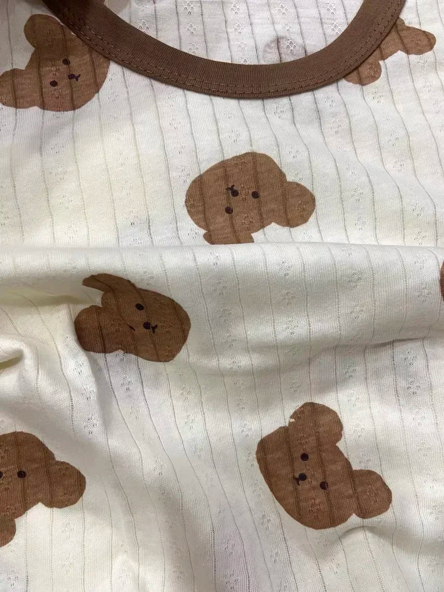 Autumn Baby Clothes Children Loungewear Long Sleeve Pajamas for Cute Deisgn Lightweight Comfortable Fabric Sleepwear Outfit