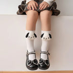 Kuromi Melody Cinnamoroll Kitty Cat Sanrio Socks for Children's Girls Cartoon Kawaii Korean Style Mid-Tube Trendy Student Socks