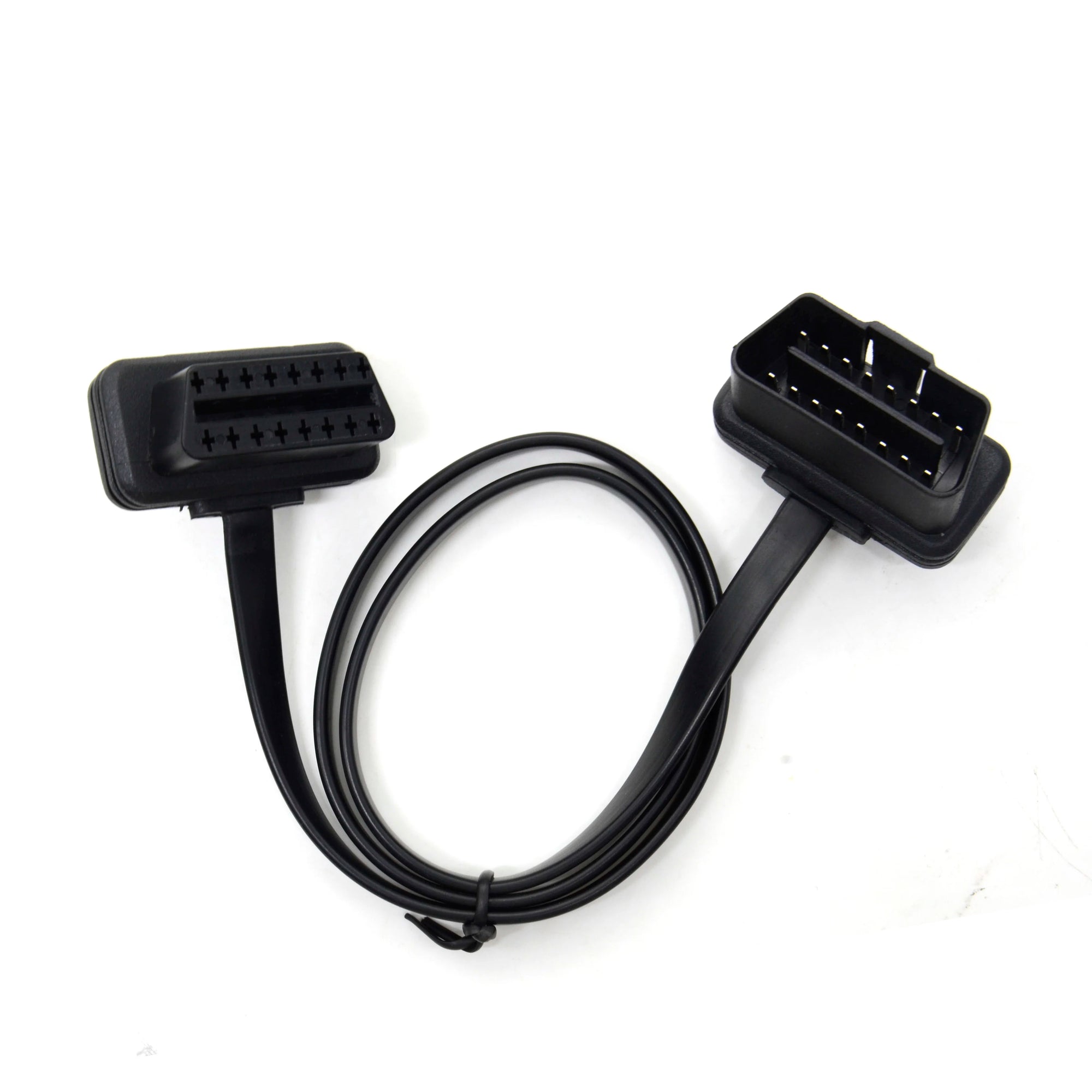30/60/100CM Flat+Thin As Noodle 16 Pin Socket OBD OBDII 16Pin Male To Female Car Scanner OBD2 Extension Cable Connector