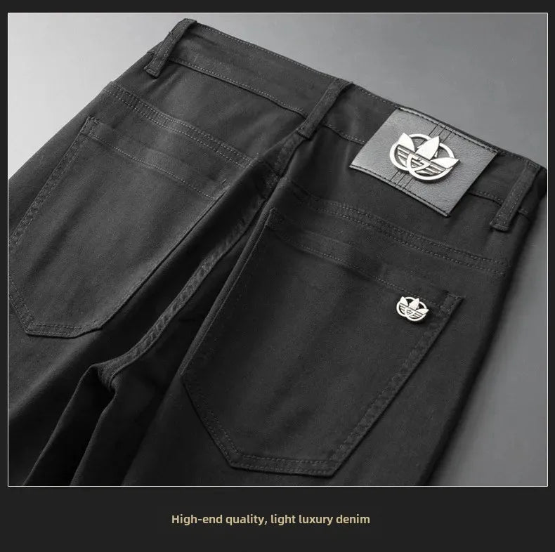 WhiteJeans Men's High-End European Style Jeans Lightweight Luxury Trendy Long Pants Business Casual Pants For Spring 2024