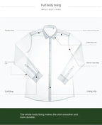 2024 Niche Chic Double Folded Sleeve Windsor Collar  Business Long-sleeved Shirt Men's High-grade  Dress random French Cufflinks