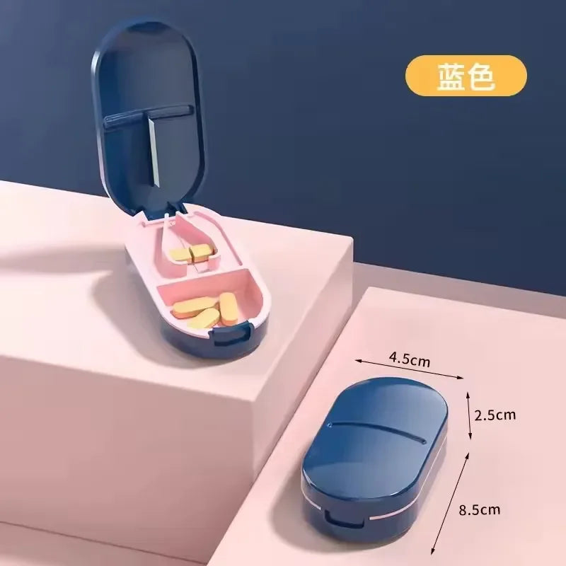 1pcPill Cutter,Pill Splitter For Cutting Small Pills OrLarge Pills In Half,Cuts Pills,Tablets,Stainless Steel Blade Travel Sized