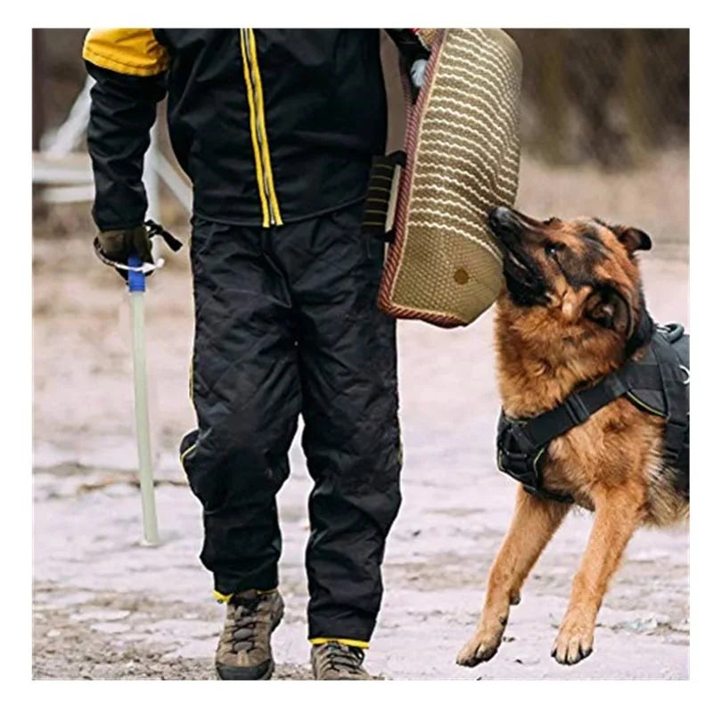Dogs Bite Training Arm Sleeve Protection Thicken Jute Tug Bite Sleeves with Holder Handle for German Shepherd malinois Work Dogs