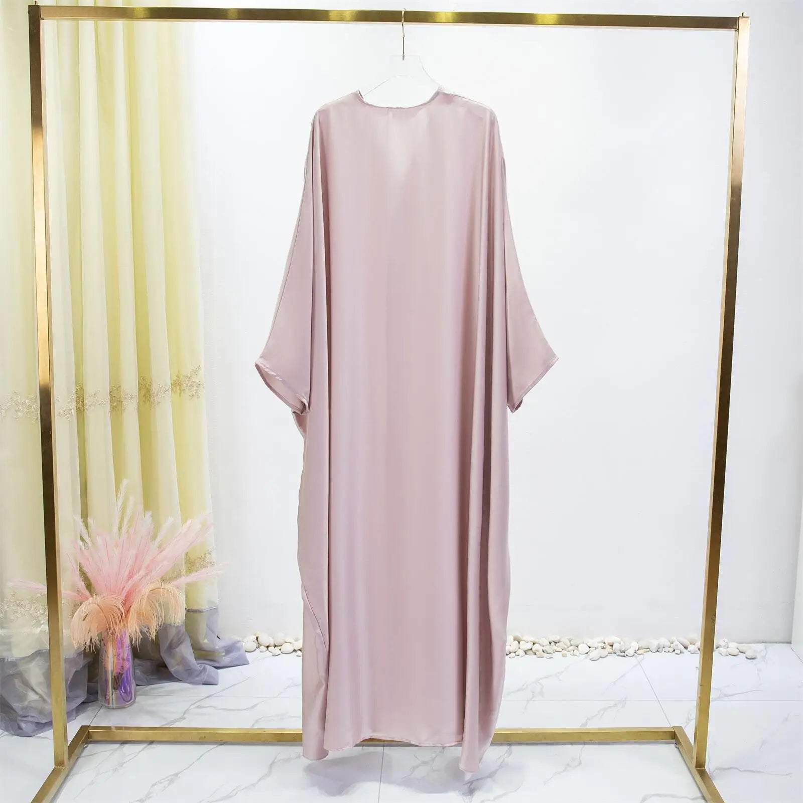 Muslim Open Front Abaya Loose Long Sleeve Wearout Kaftan Maxi Length Dress Women Jilbabs Cardigan Coat Sleeveless Inner Dress
