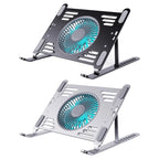 Aluminum Laptop Cooling Stand Laptop Cooling Pad With Adjustable Height,Foldable Frame,USB Power Notebook Risers Holder
